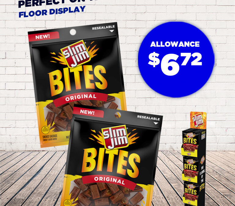 Slim Jim Bites Floor Display