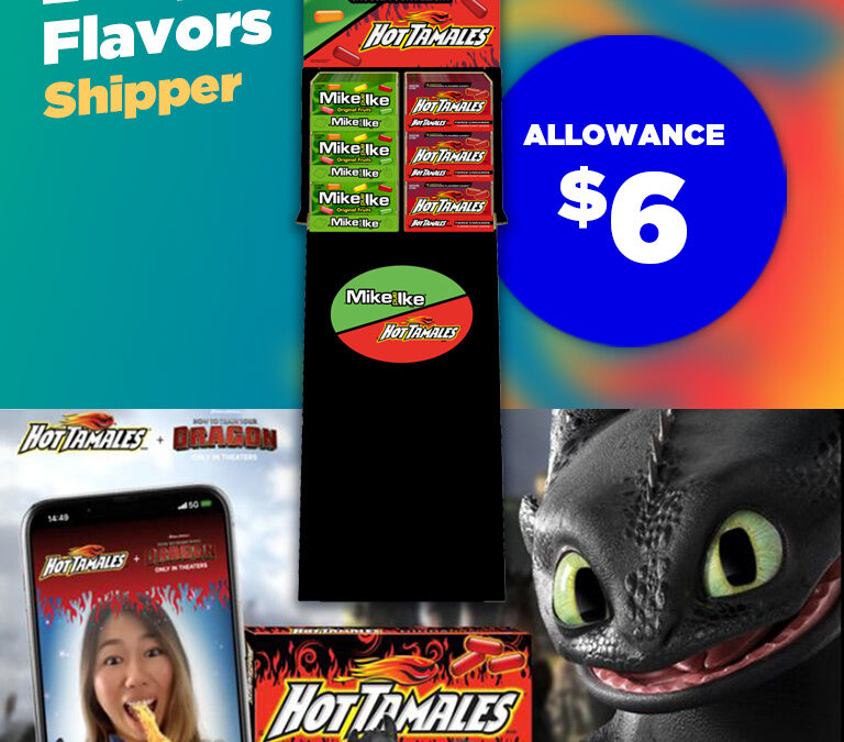 Mike & Ike Hot Tomals Display