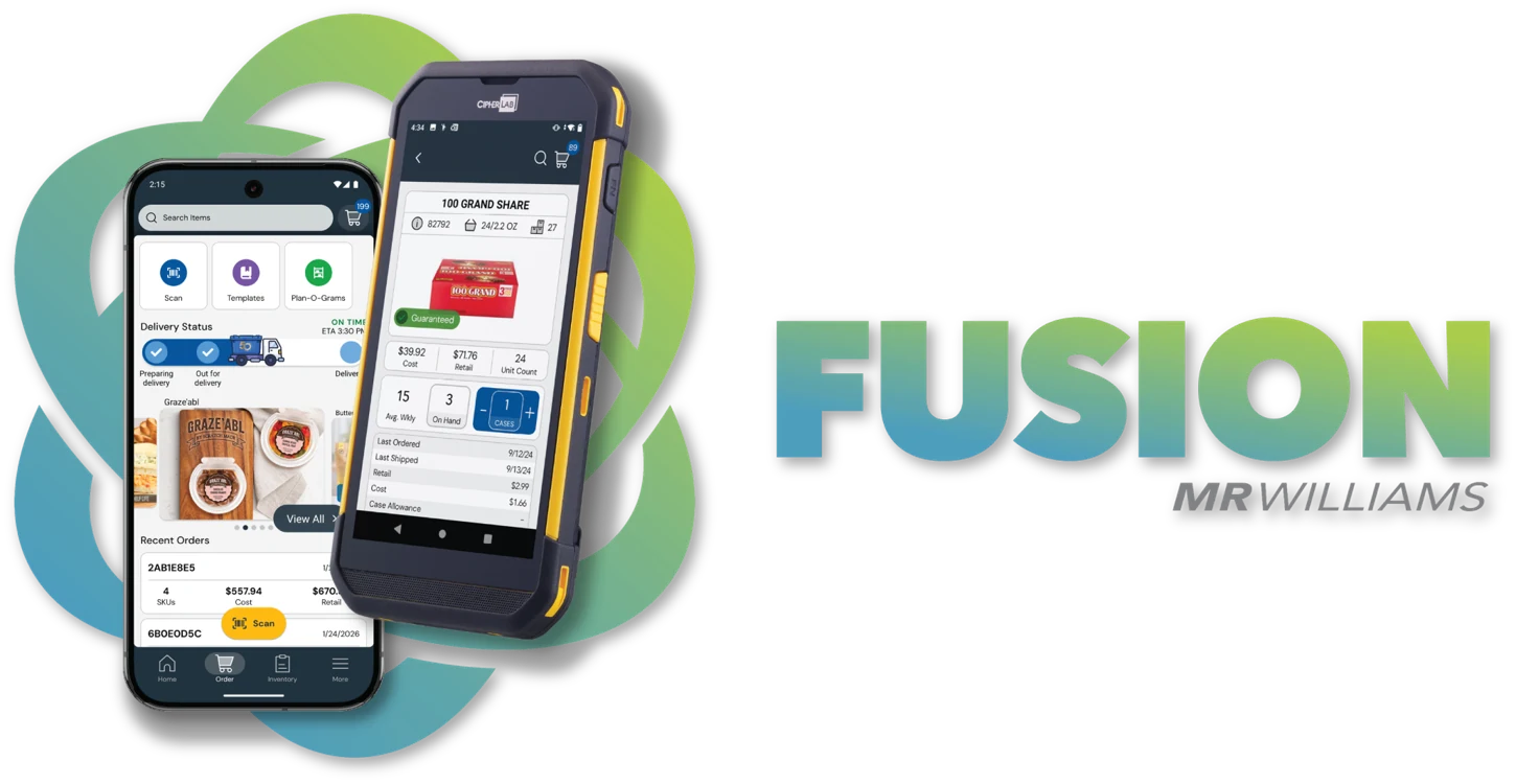 Fusion on a smartphone and an MR Williams managed handheld scanner